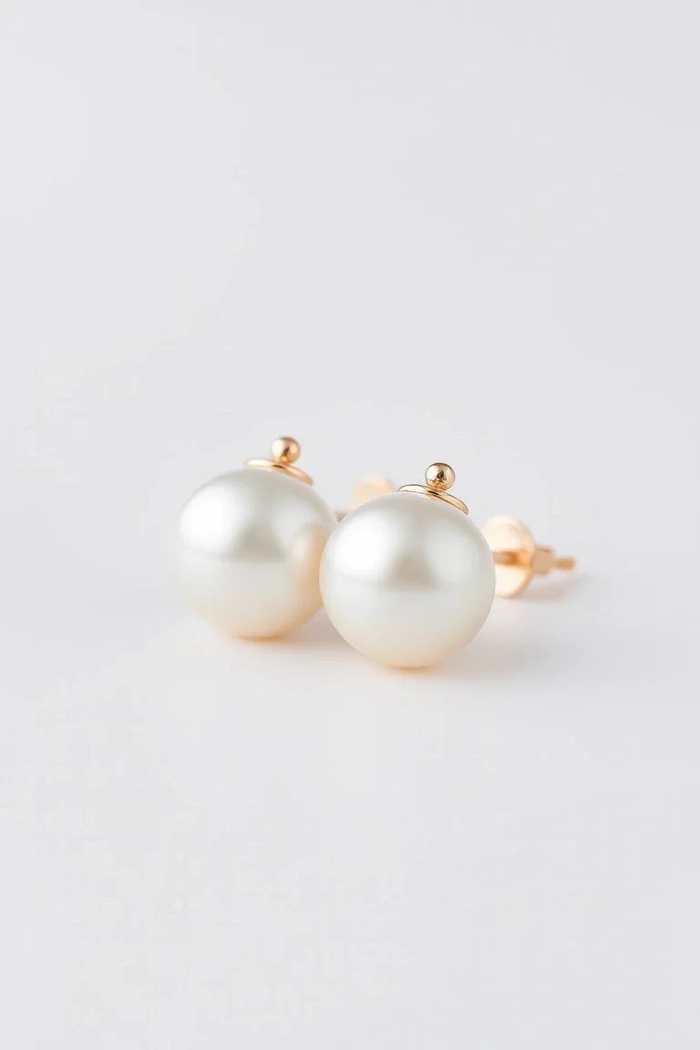 14K 5.25mm Full Round Pearl Earrings