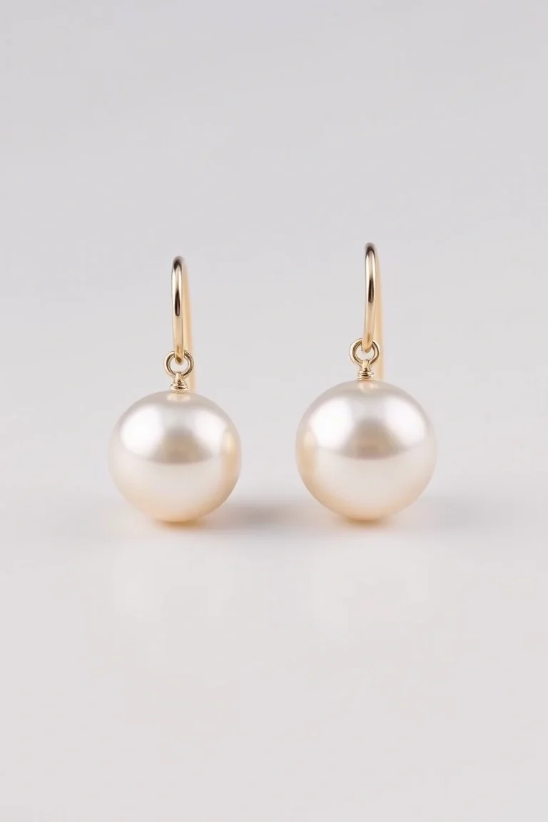 14K 5.50mm 3/4 Round Pearl Earrings