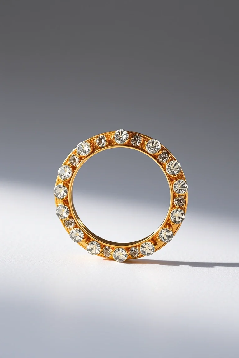 14K 5.75mm Domed Handmade Flat 8 In.