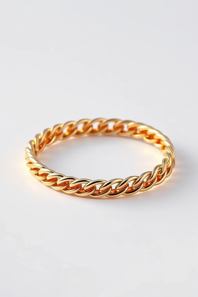 14K 5mm Concave Figaro 8 In.