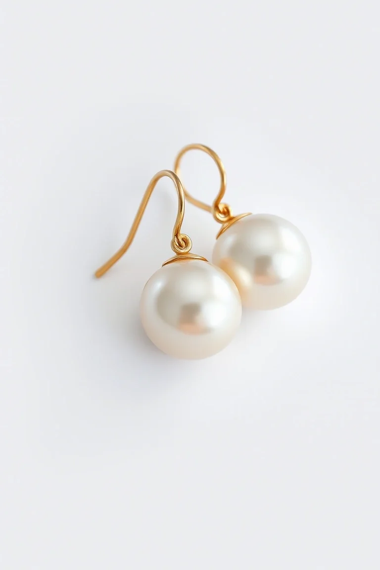 14K 6.25mm Full Round Pearl Earrings