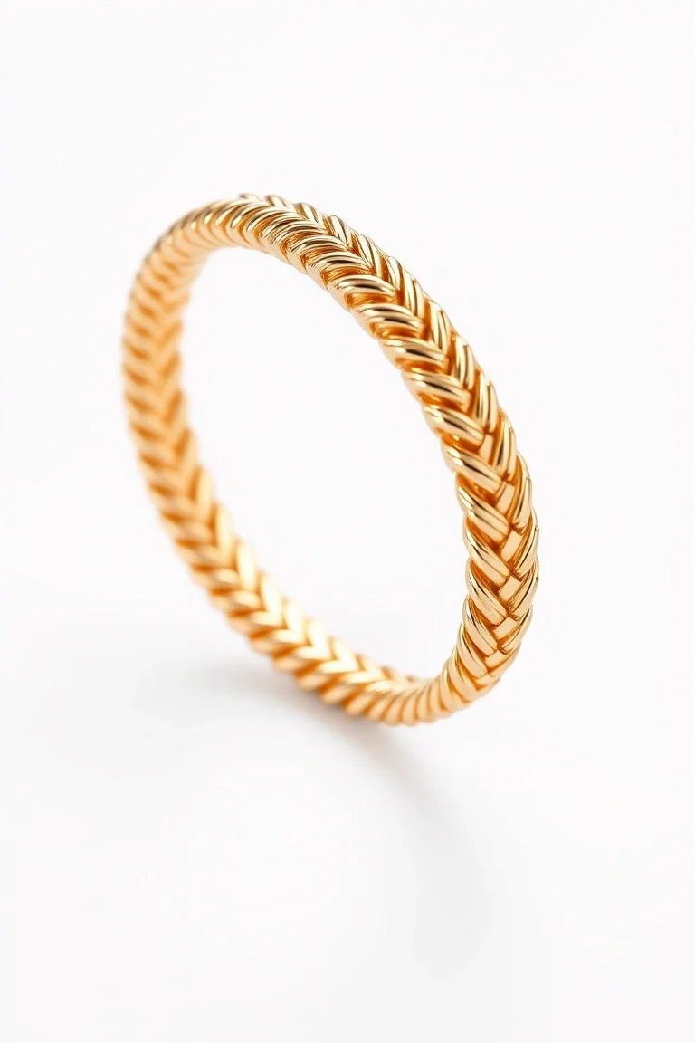14K 6mm Spring Flex Herringbone 7 In.