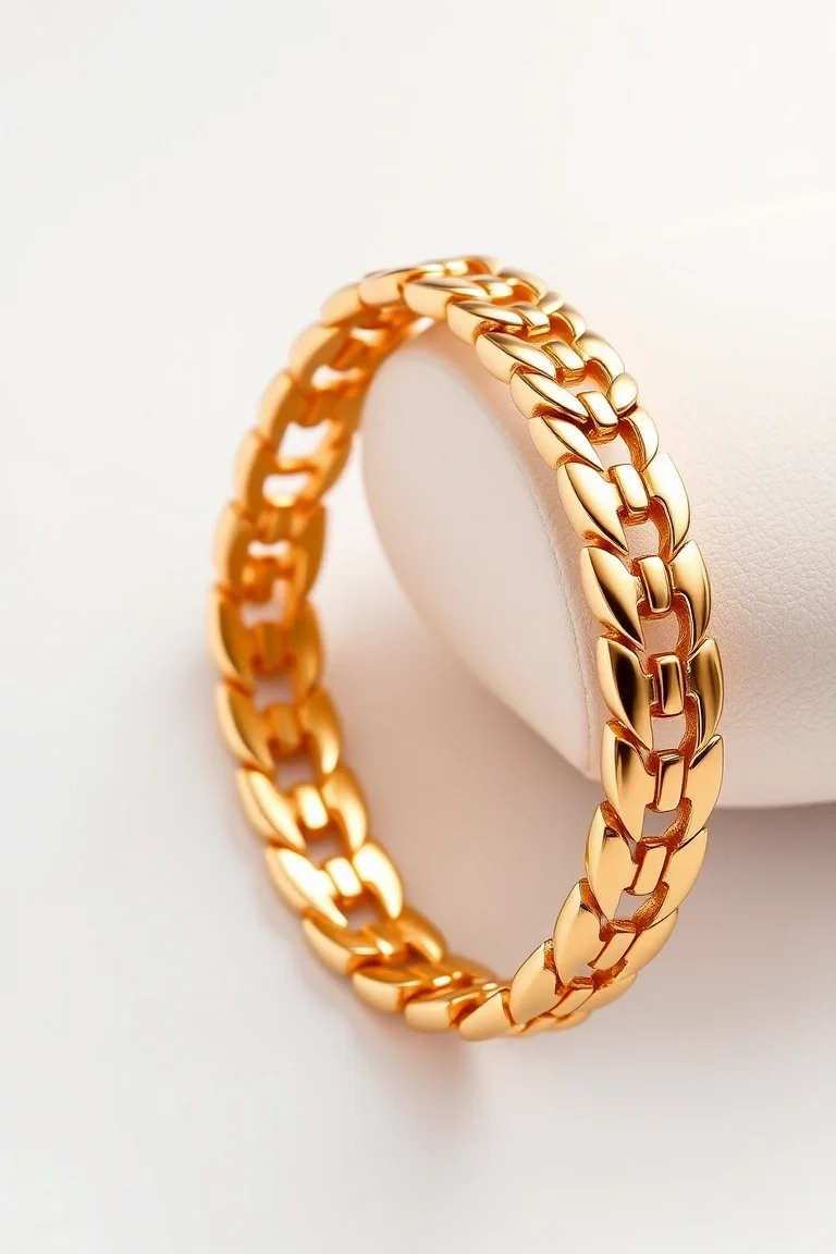 14K 7mm Concave Link 8 In.