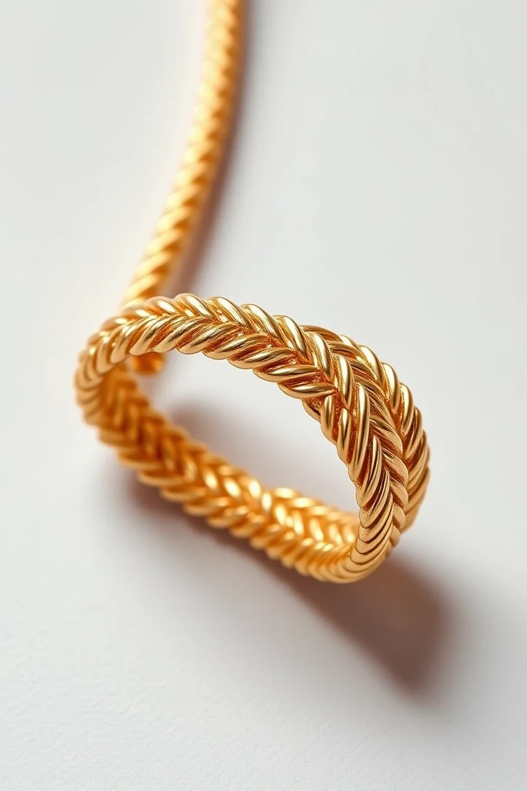 14K 7mm Spring Flex Herringbone 8 In.