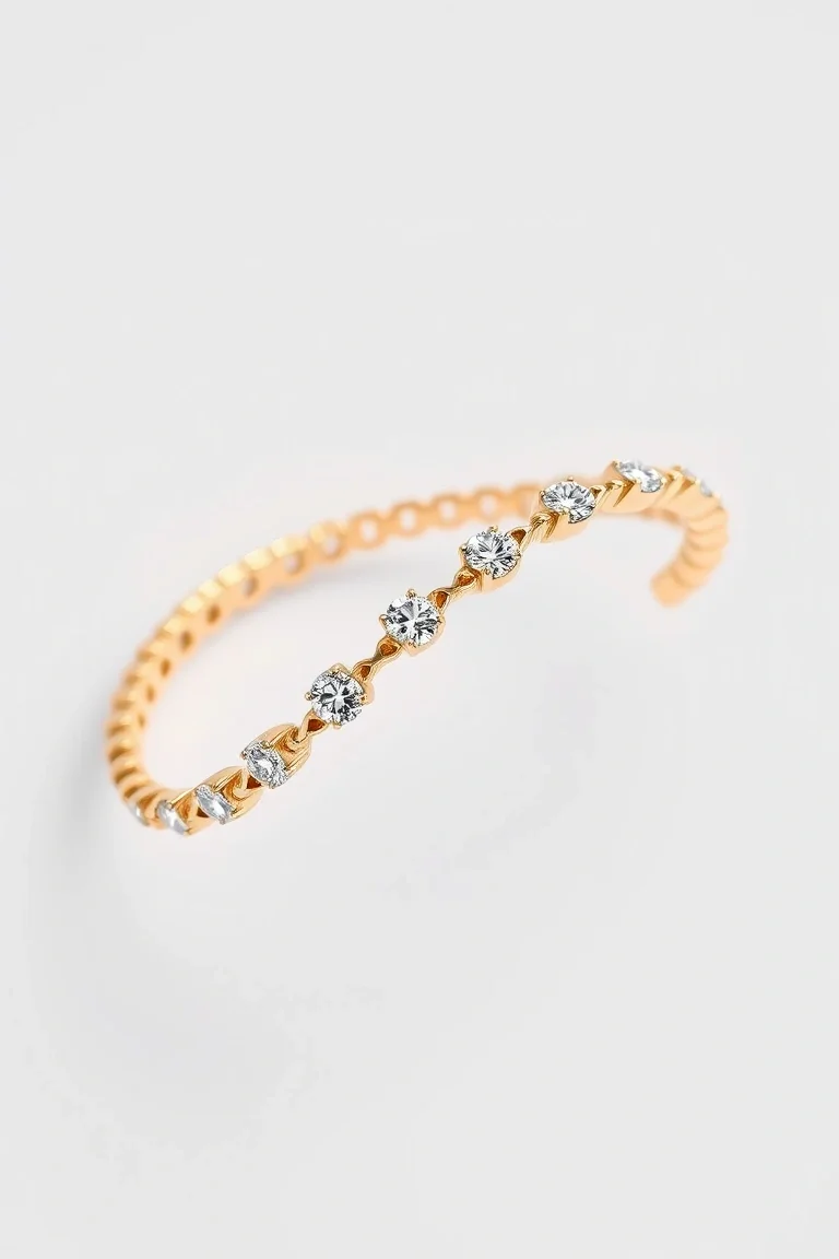 14K Add-a-diamond Bracelet A Quality