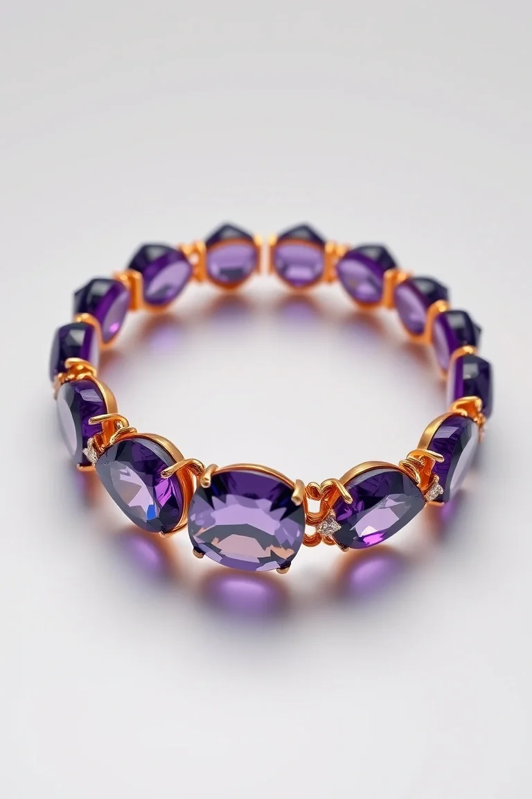 14K Amethyst Bracelet