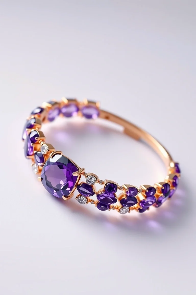 14K Amethyst Bracelet
