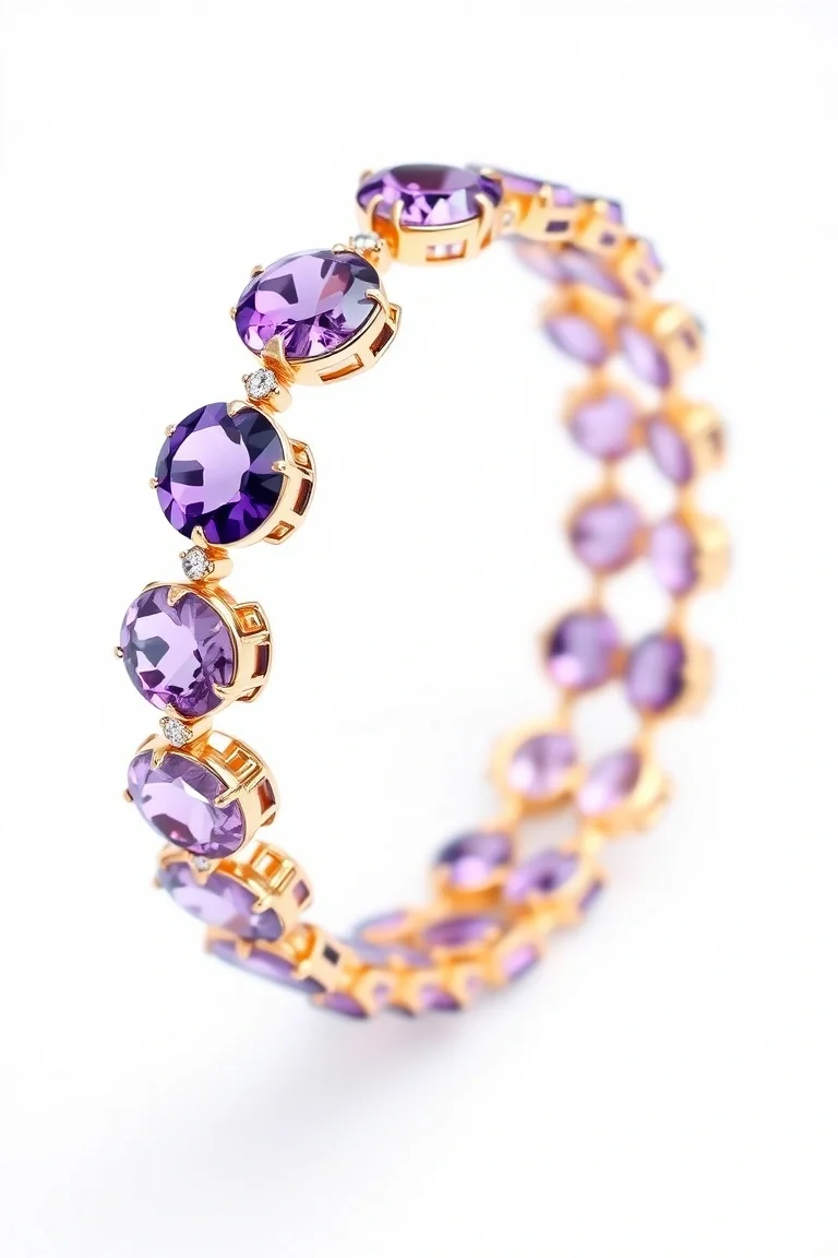 14K AMETHYST BRACELET