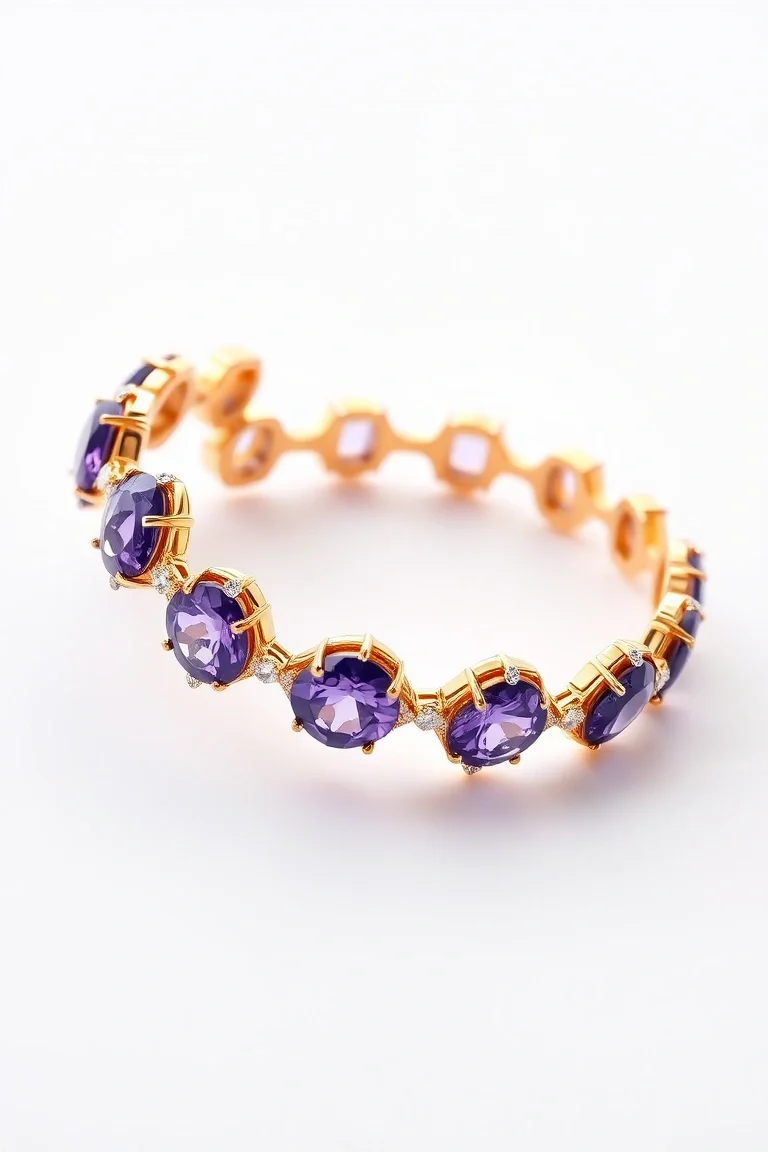 14K AMETHYST BRACELET