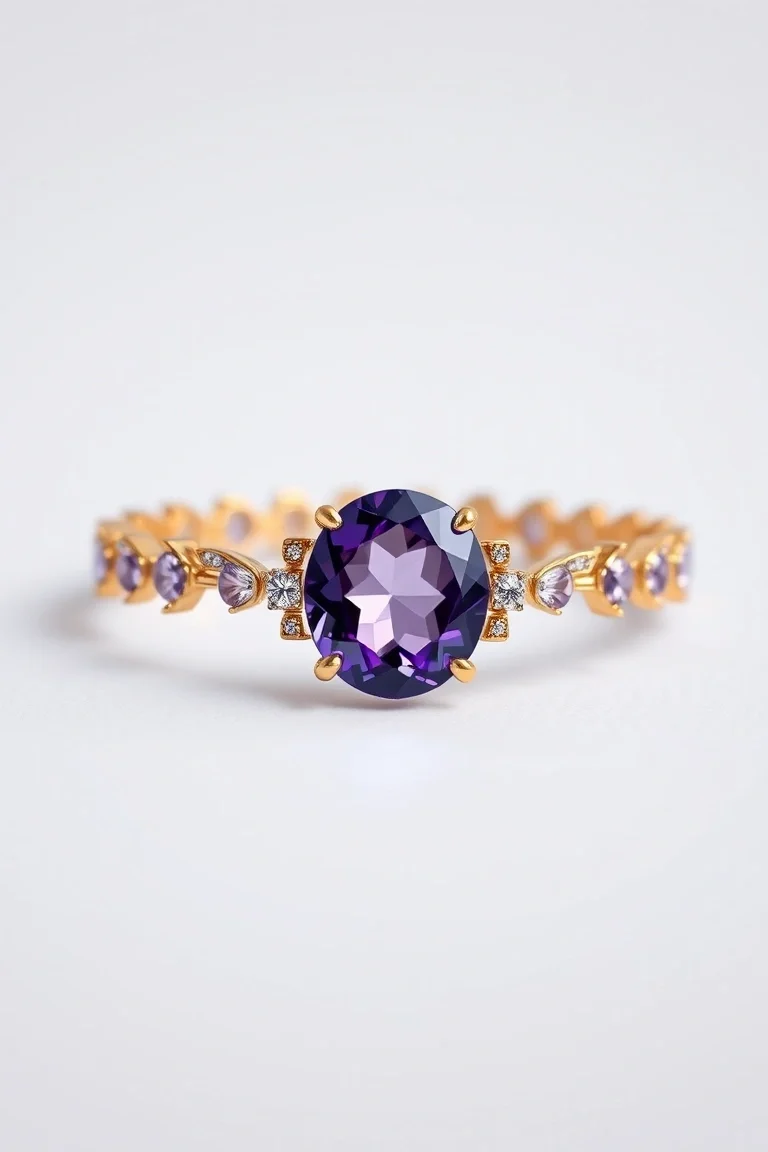 14K AMETHYST BRACELET