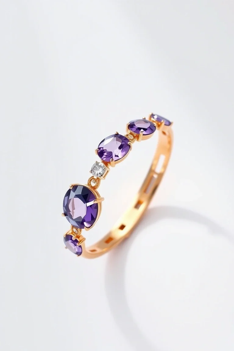 14K AMETHYST BRACELET