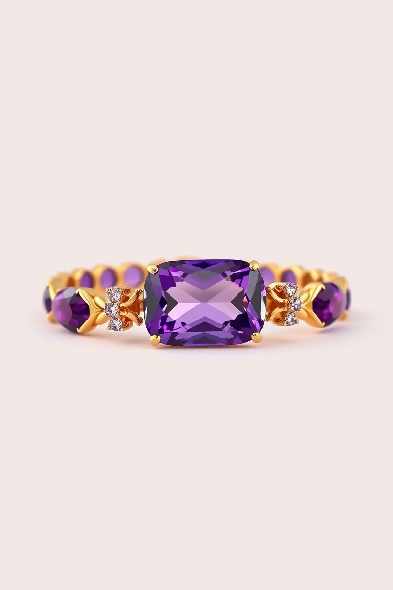 14K AMETHYST BRACELET