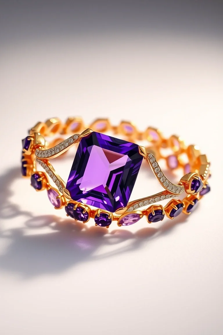 14K AMETHYST BRACELET