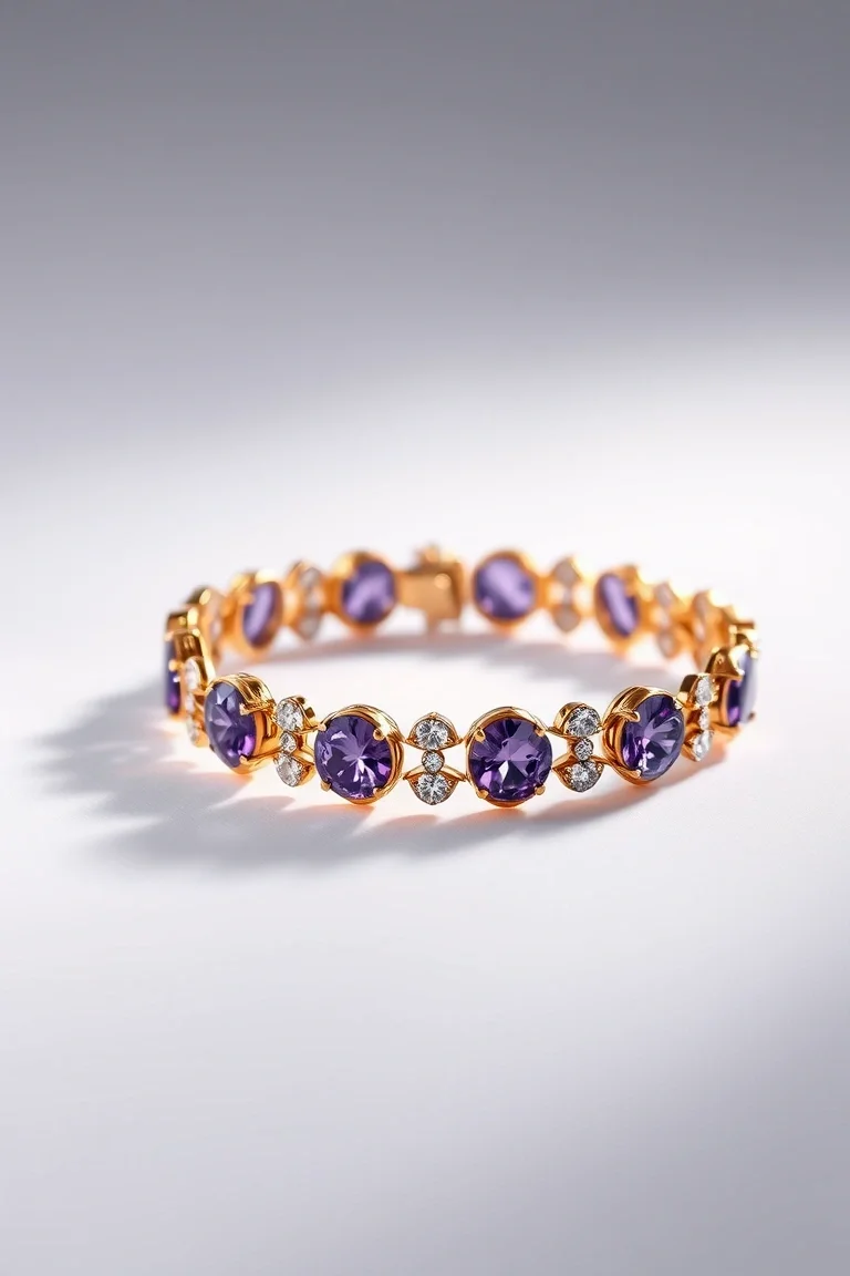 14K AMETHYST BRACELET