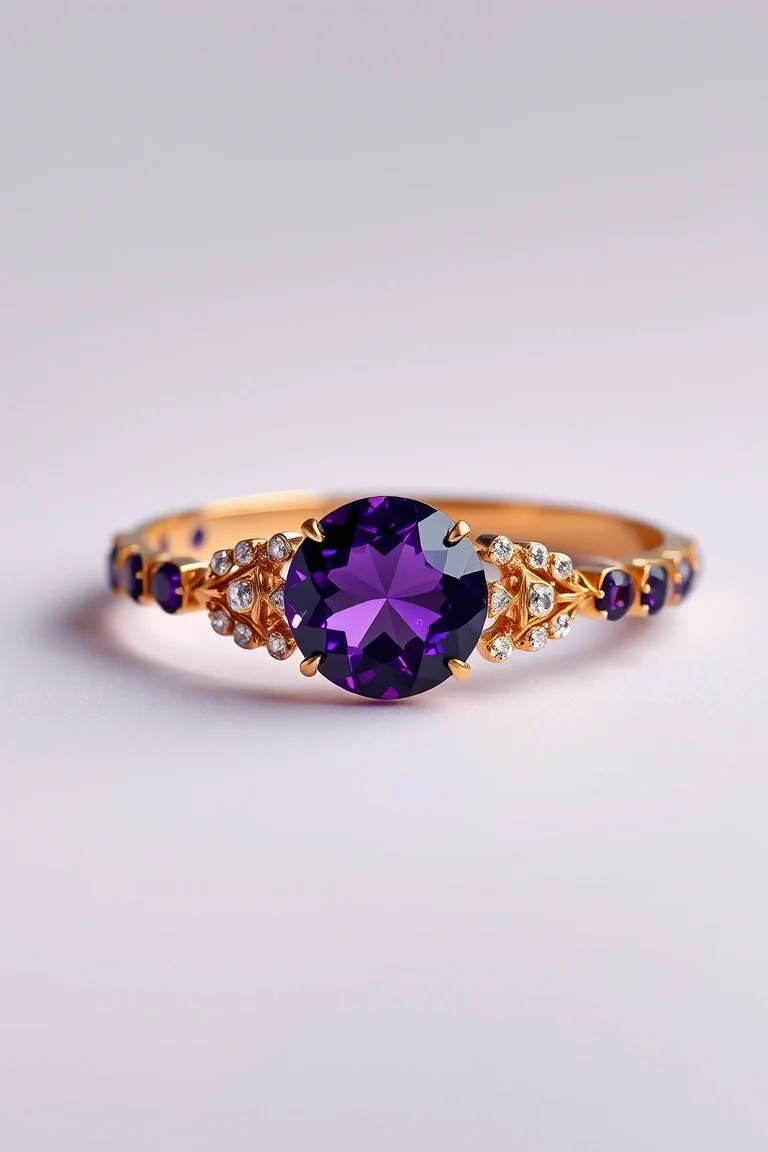 14K Amethyst Bracelet