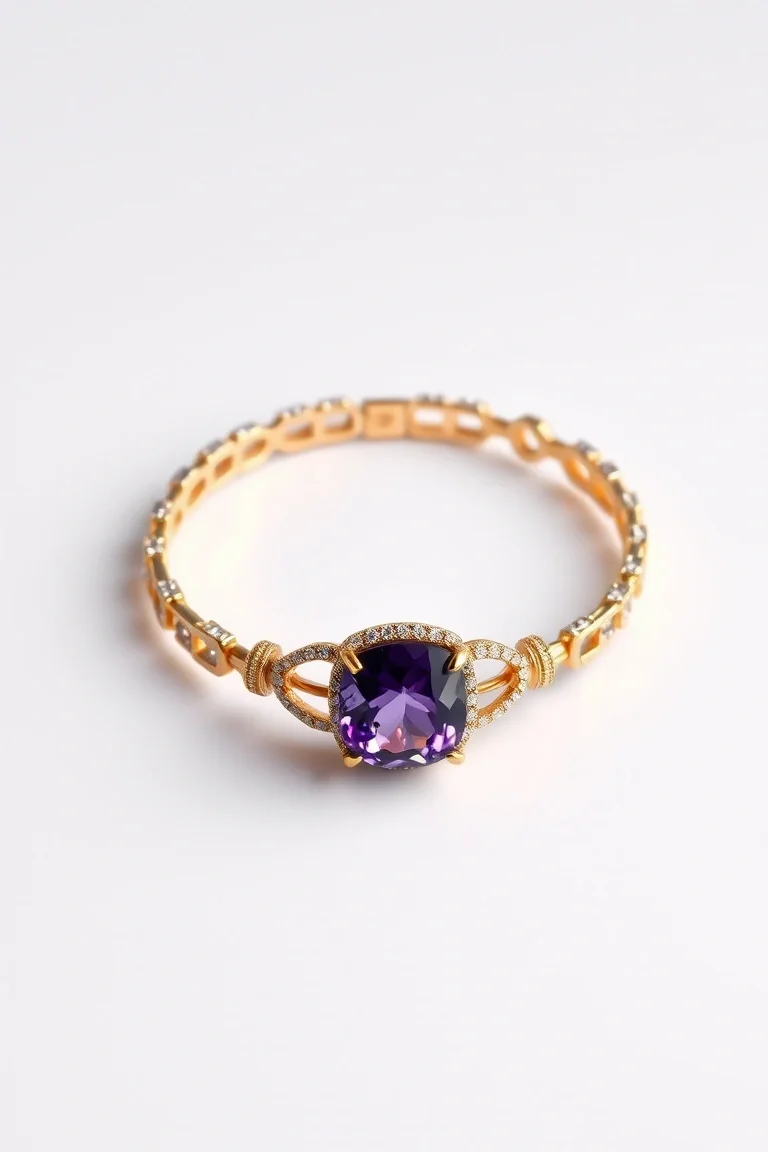 14K Amethyst Bracelet