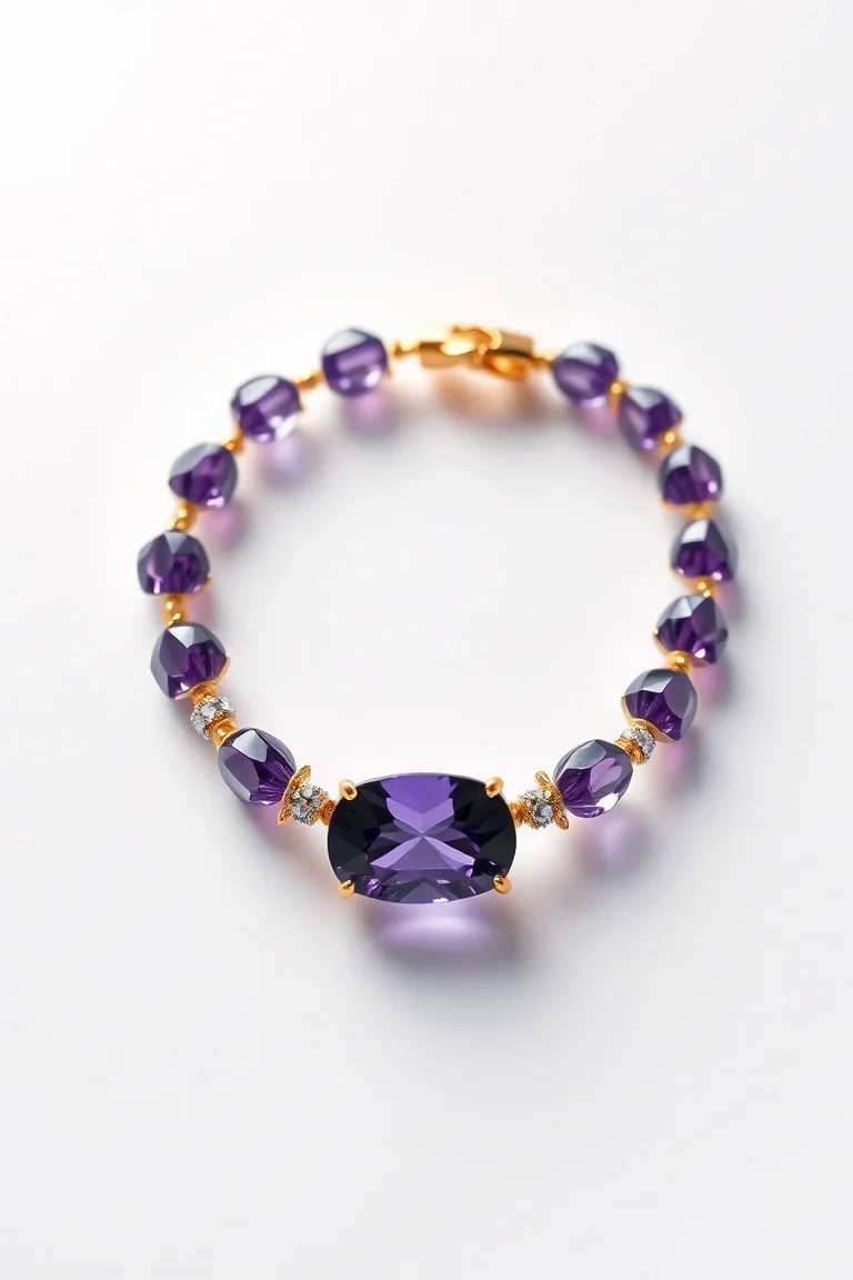 14K Amethyst Bracelet