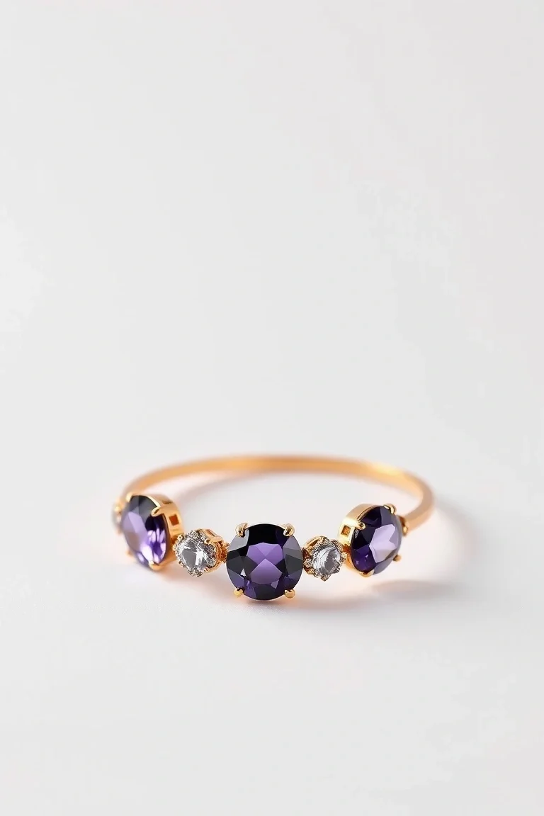 14K Amethyst Bracelet