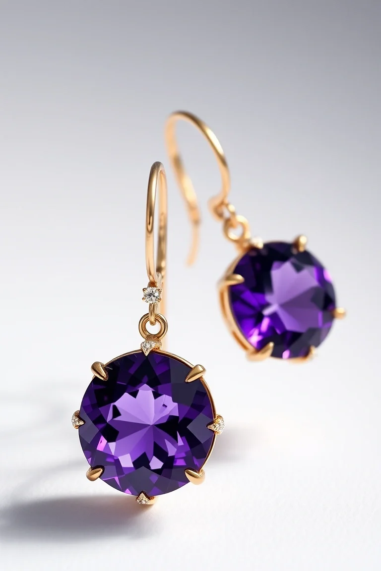 14K AMETHYST EARRINGS