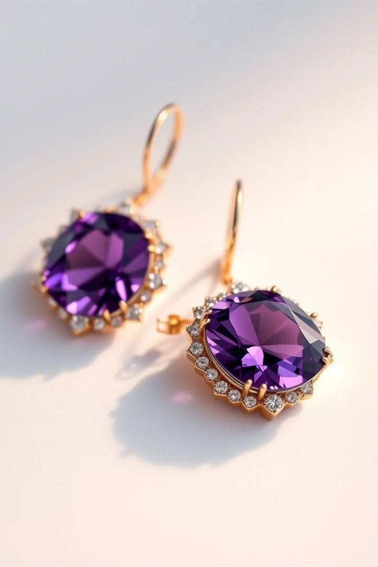 14K AMETHYST EARRINGS