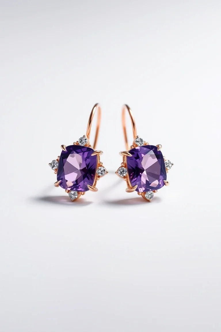 14K AMETHYST EARRINGS