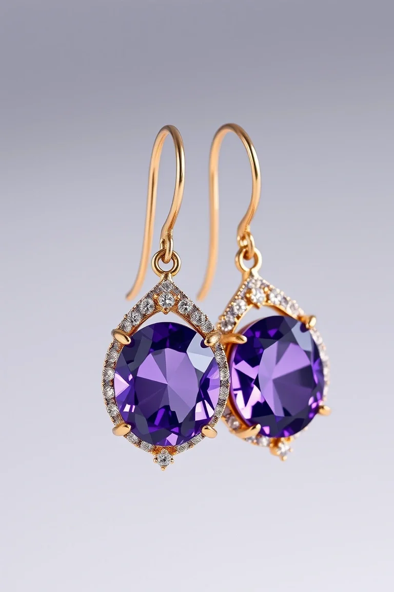 14K AMETHYST EARRINGS