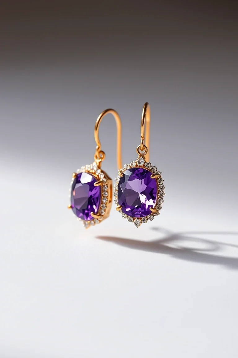 14K AMETHYST EARRINGS