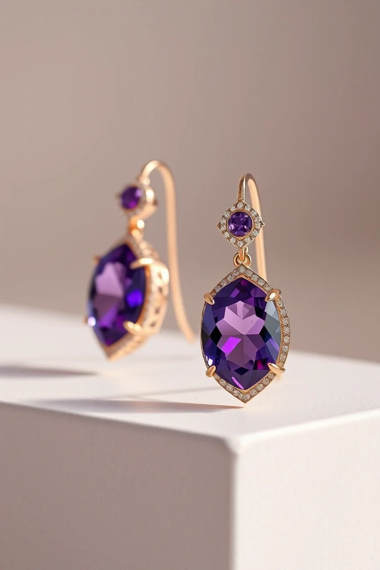 14K AMETHYST EARRINGS