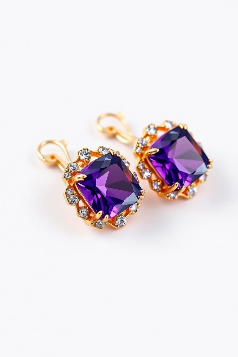 14K AMETHYST EARRINGS