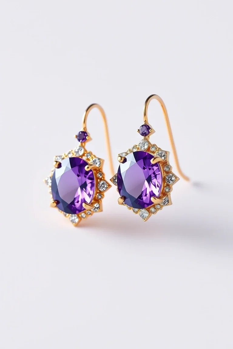 14K AMETHYST EARRINGS