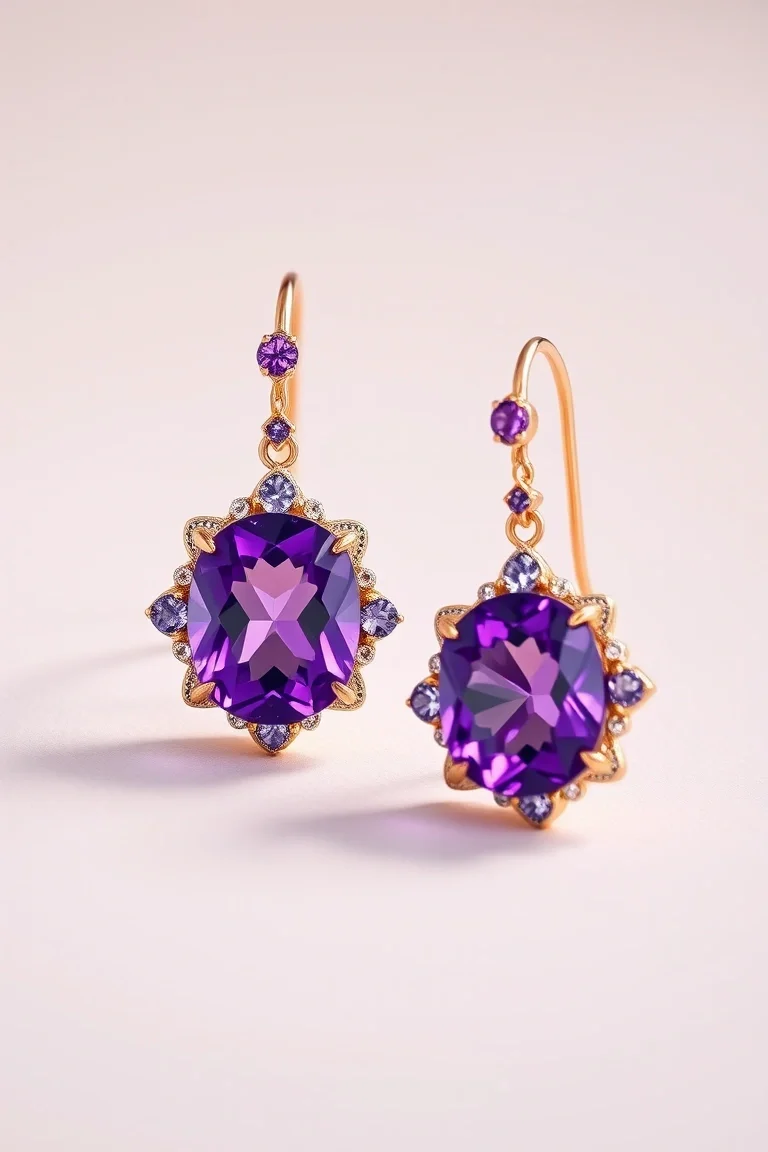 14K AMETHYST EARRINGS