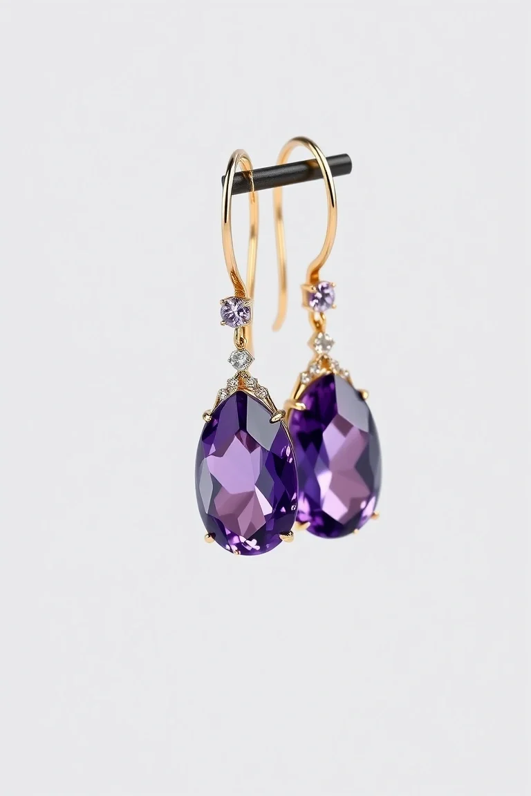 14K AMETHYST EARRINGS