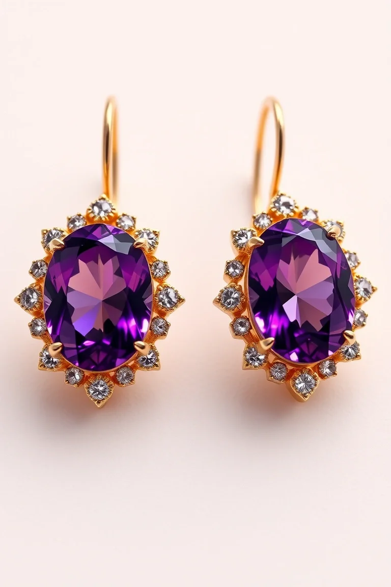 14K AMETHYST EARRINGS