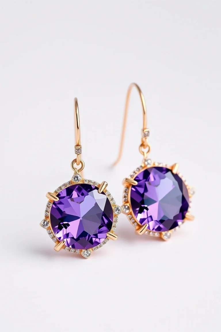 14K AMETHYST EARRINGS