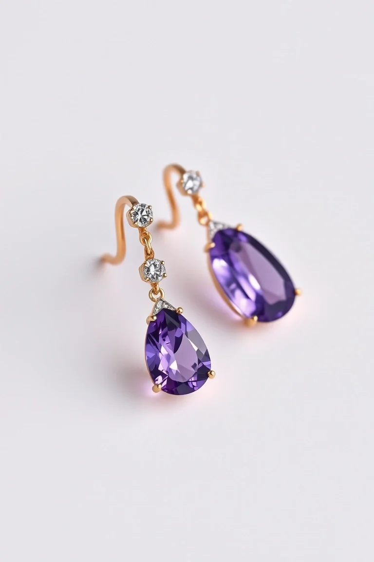 14K AMETHYST EARRINGS
