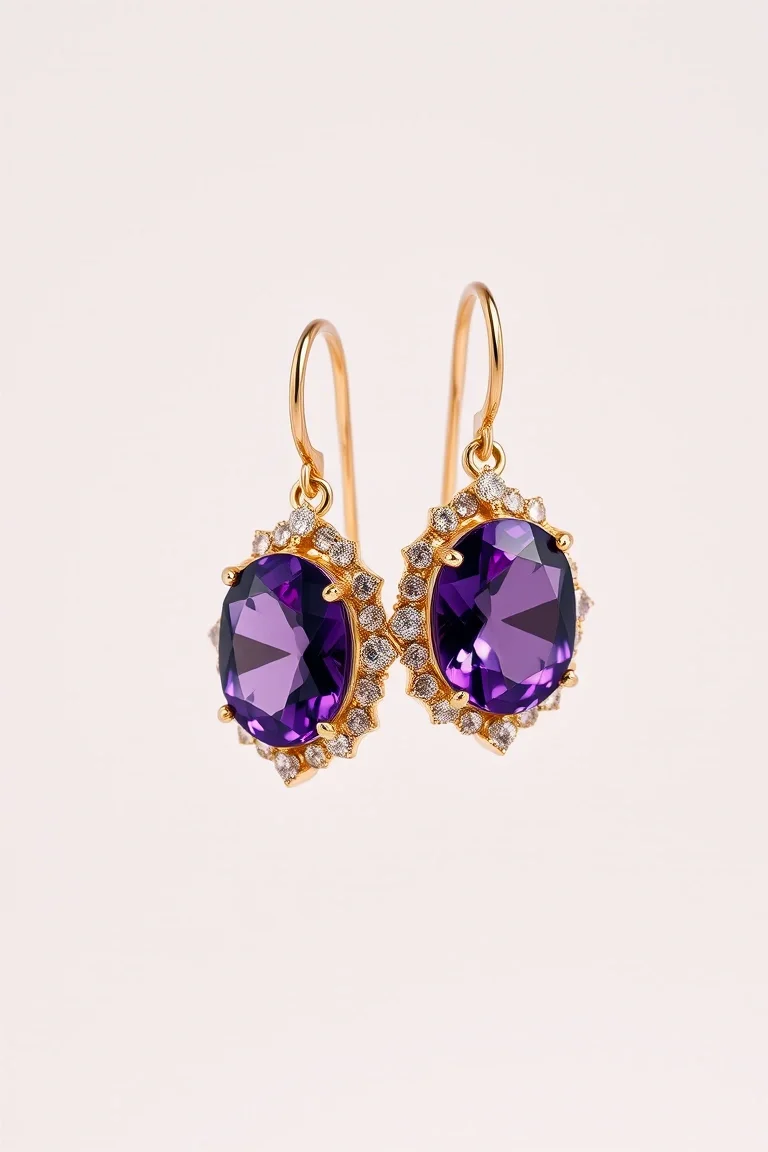 14K AMETHYST EARRINGS