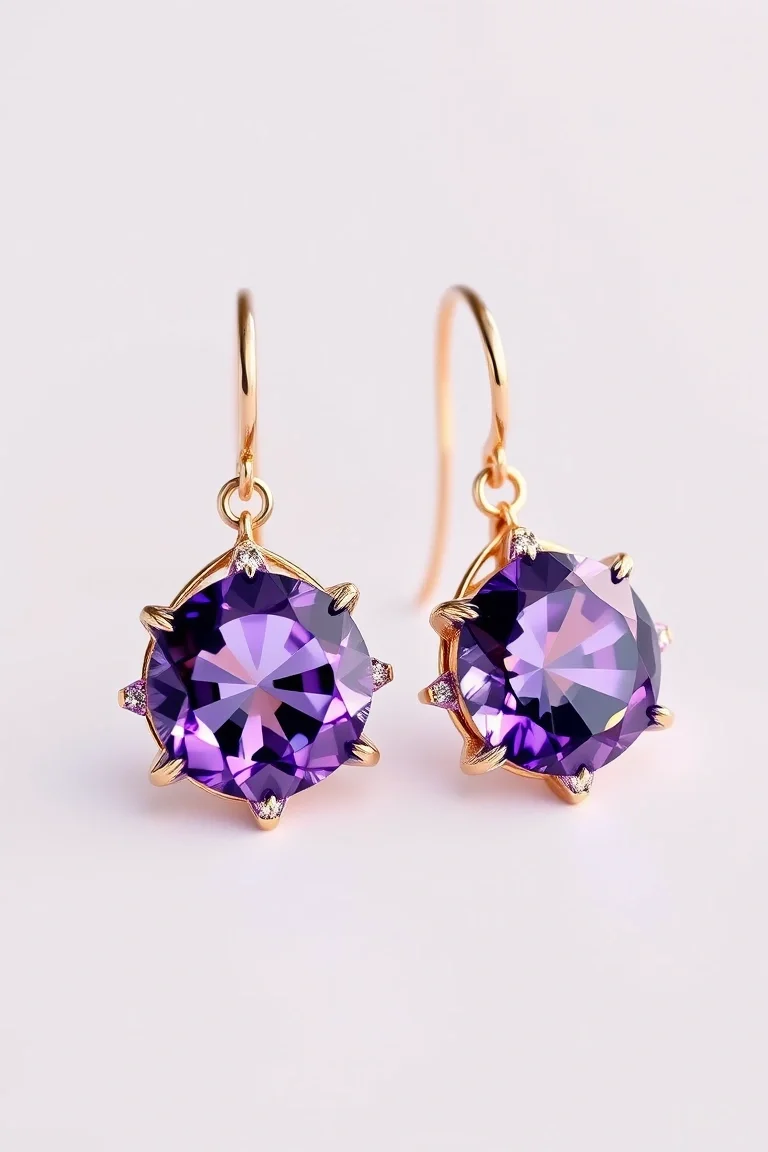 14K AMETHYST EARRINGS