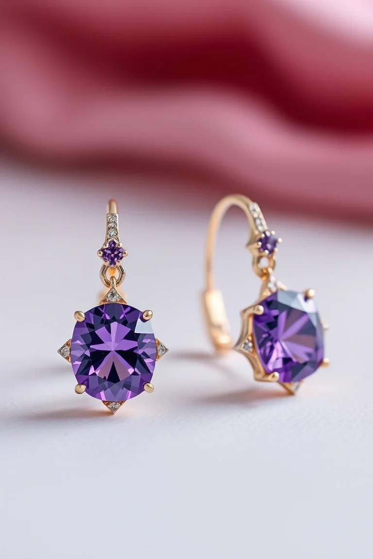 14K AMETHYST EARRINGS