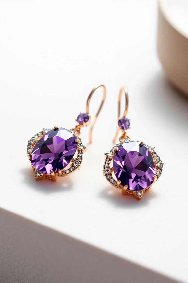 14K AMETHYST EARRINGS