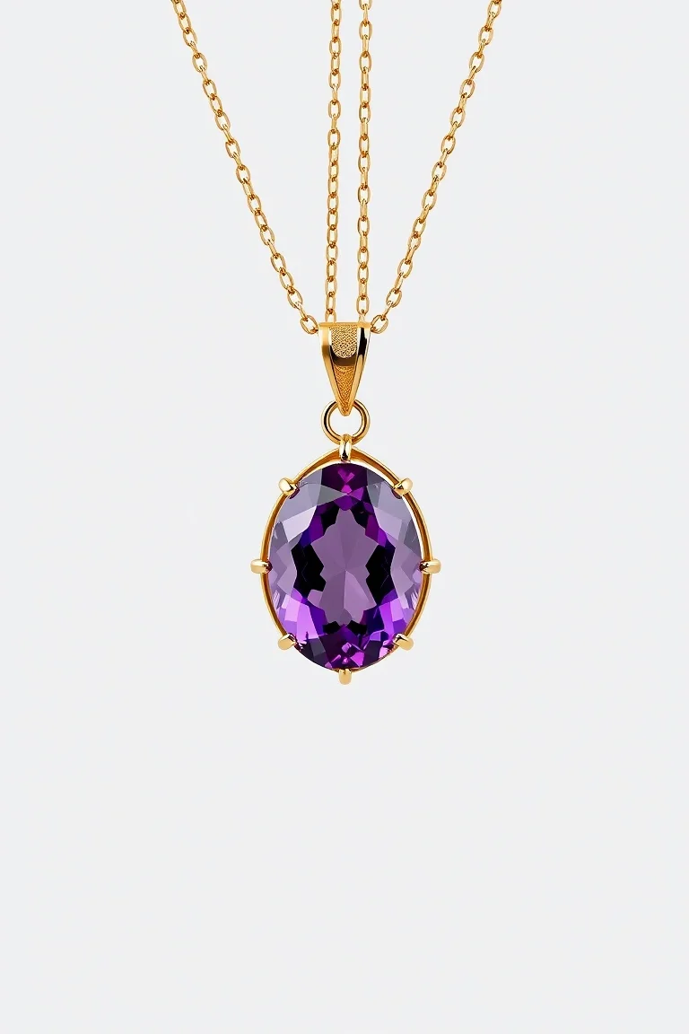 14K Amethyst Pendant