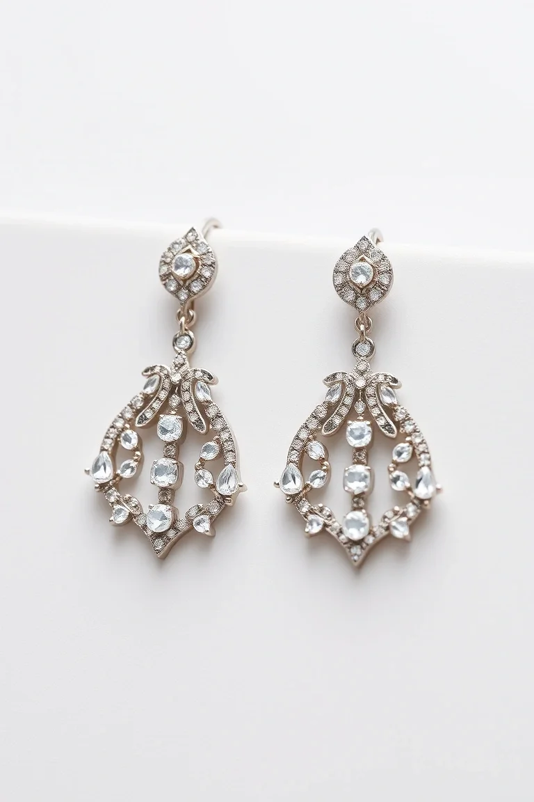 14K And Sterling Silver Fancy Earrings