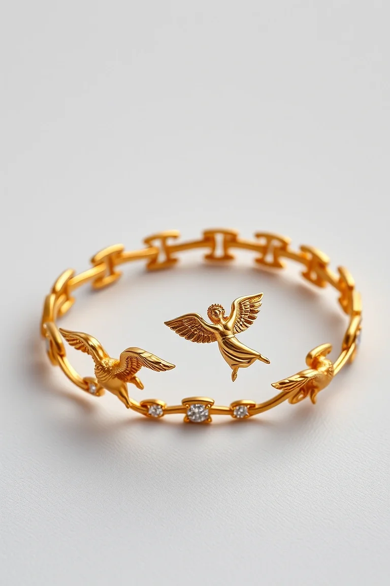 14K Angel Bracelet 7 In.