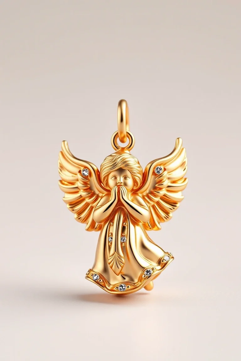 14K Angel Charm