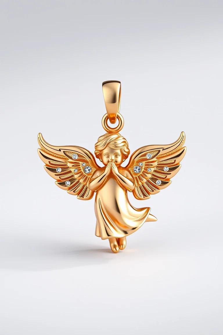 14K Angel Charm