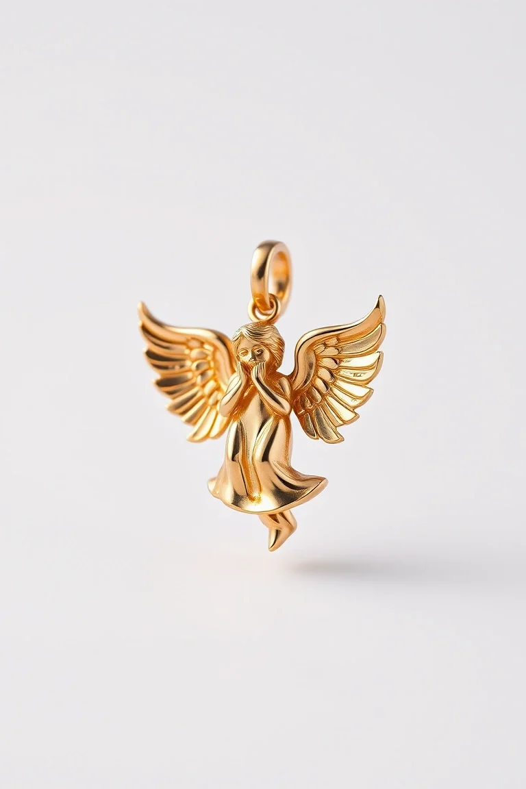 14K Angel Charm