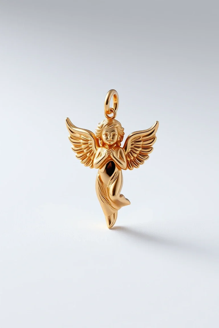 14K Angel Charm