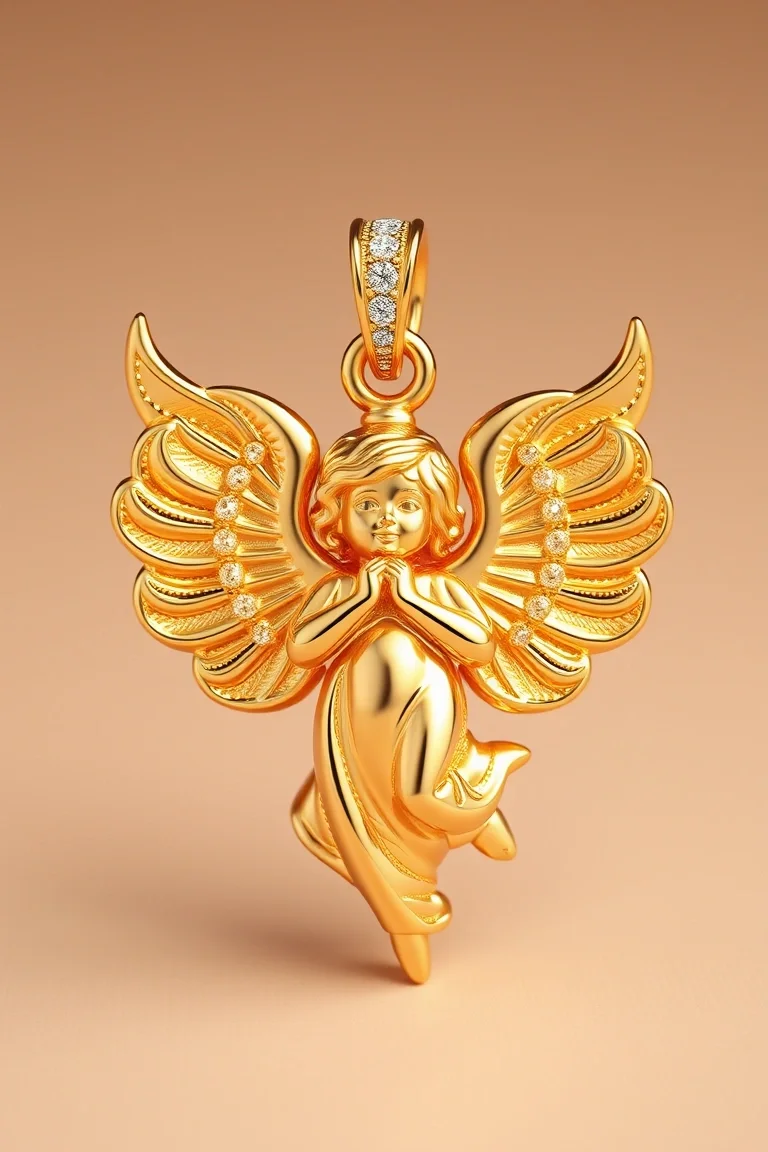 14K Angel Charm