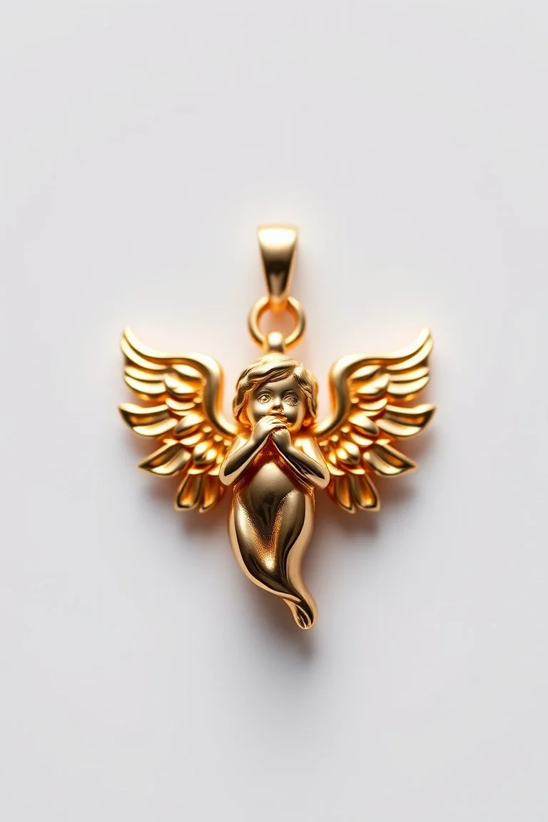 14K Angel Charm