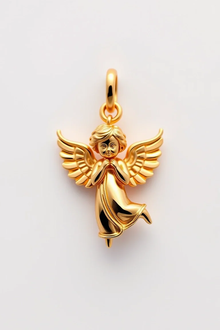 14K Angel Charm