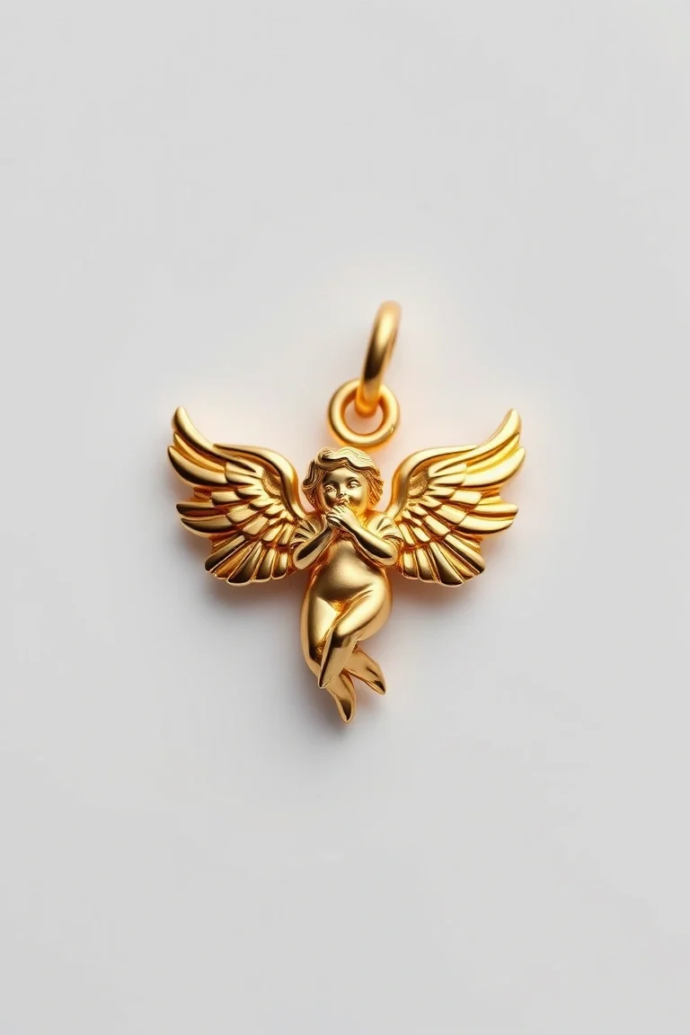 14K Angel Charm